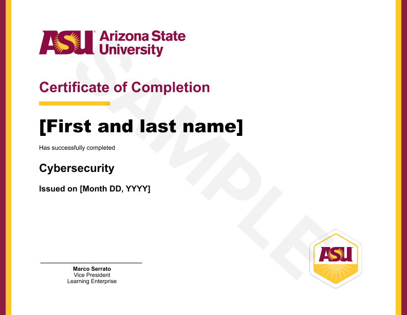 University accreditation certificate