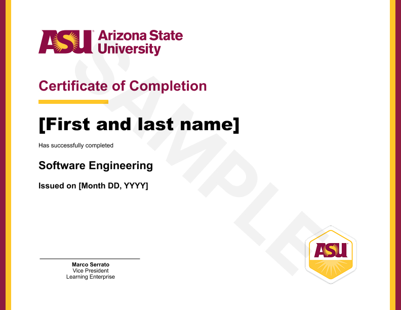 University accreditation certificate