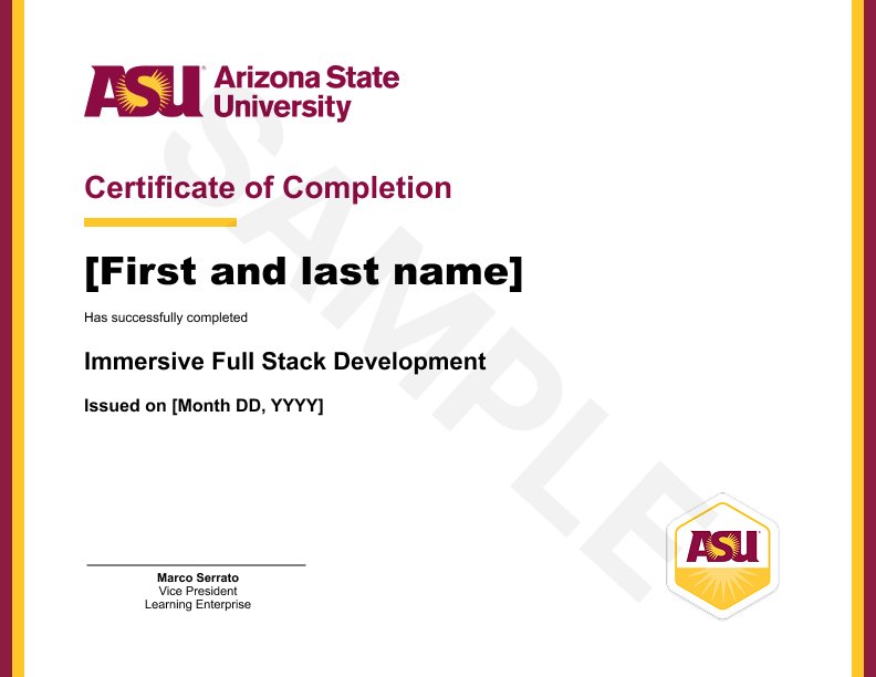 University accreditation certificate