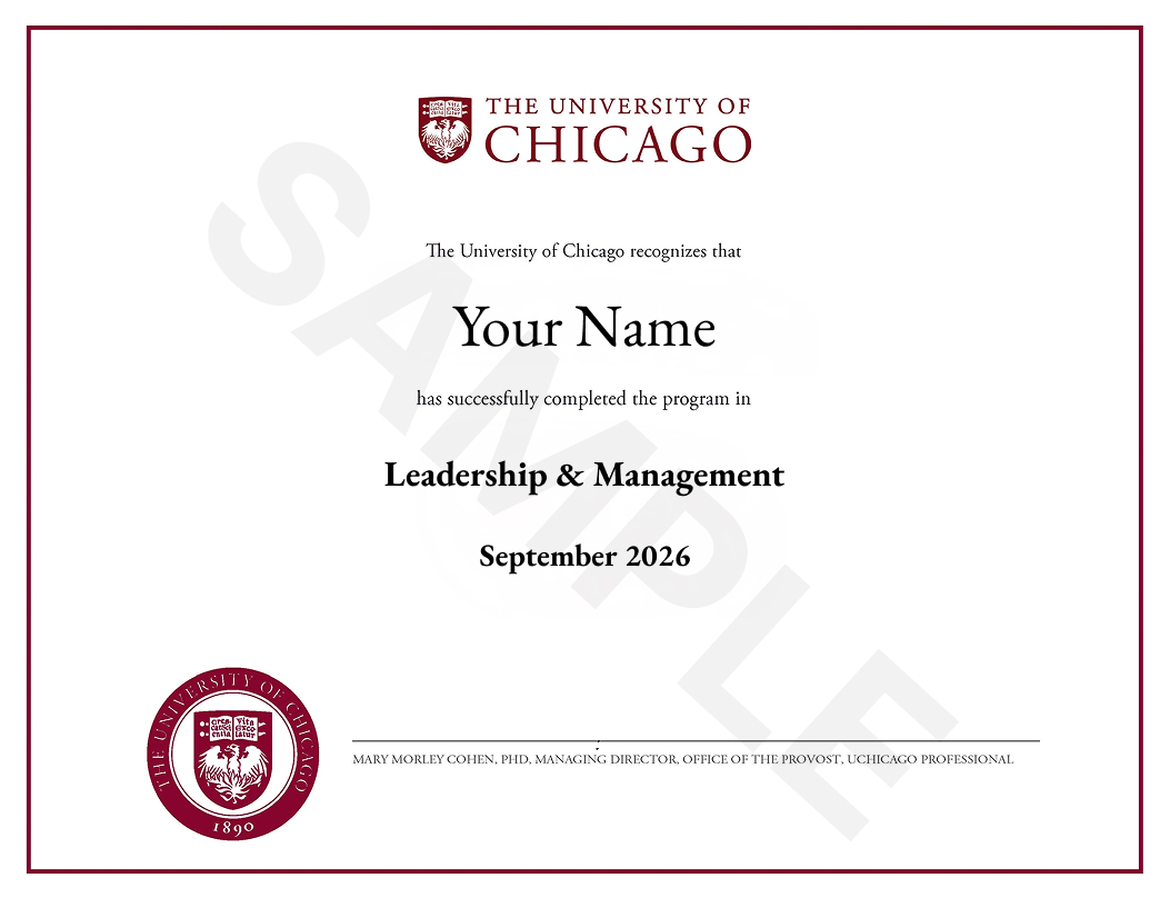 University accreditation certificate