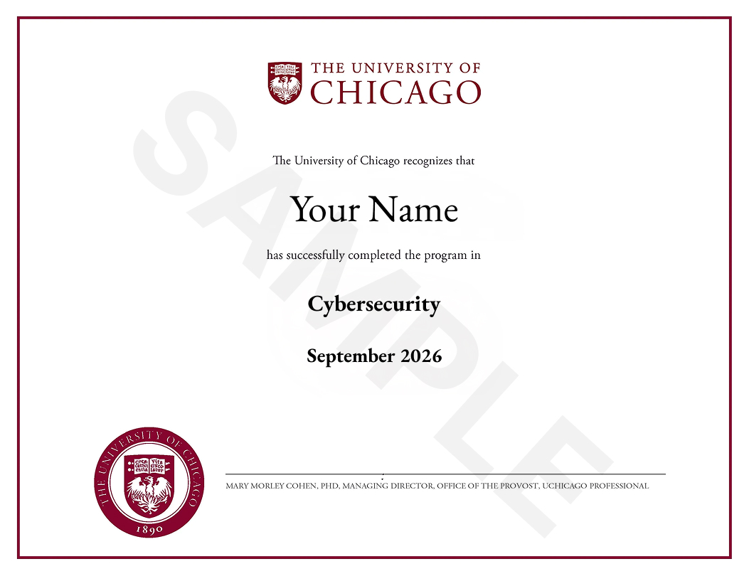 University accreditation certificate